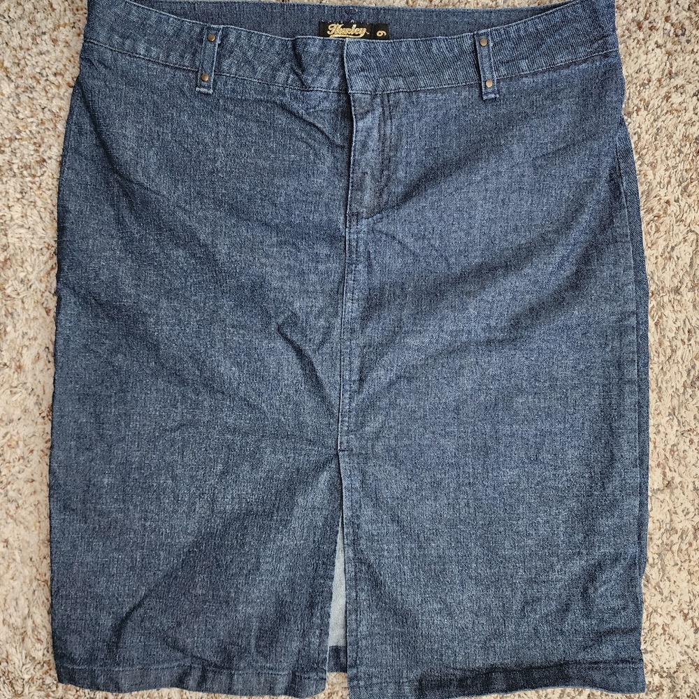 Vintage Y2K Hurley Denim Midi Skirt Coastal Cowgirl Trending